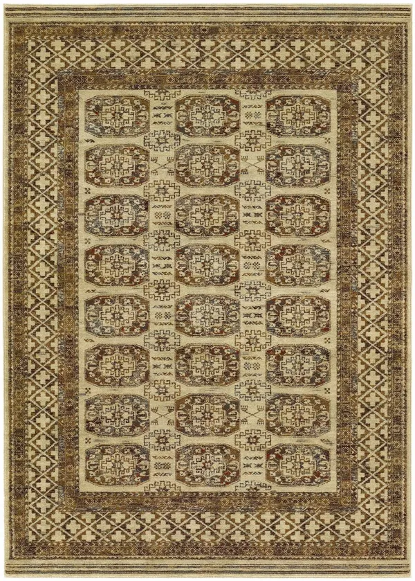 Couristan Timeless Treasures Afghan Panel Rug Antique Cream
