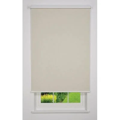Cordless Blackout Roller Shade Linen Avenue Finish: Beige, Blind Size: 19v5W x 78L