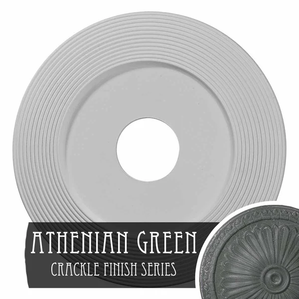 Ekena Millwork CM16ADSGS 16 1/8x22OD x 3 5/8x22ID x 1x22P Adonis Ceiling Medallion (Fits Canopies Up to 10 1/4x22) - Hand-Painted