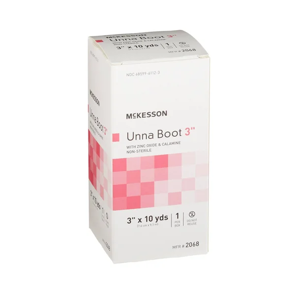 McKesson Cotton Unna Boot with Calamine & Zinc Oxide Size: 3 inch x 10 Yard, Count: Case (12)