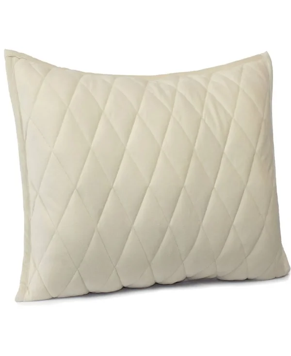 Jennifer Adams Velvet Diamond Sham (Natural Linen - King)