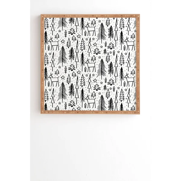 20x22 x 20x22 Heather Dutton Winter Wonderland Bamboo Framed Wall Art White - Deny Designs