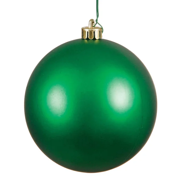 Drop Ship Baskets Green Matte UV Drilled Cap Ball Ornament - 12 in.