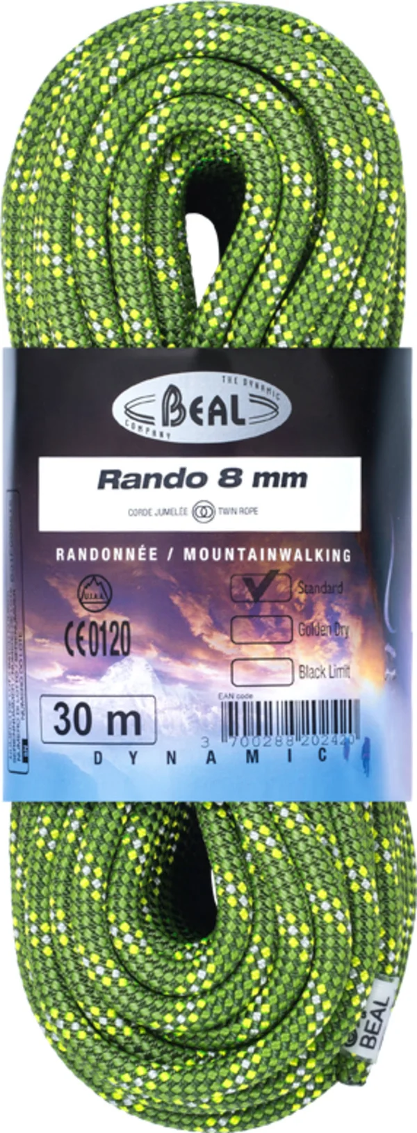 Beal Rando Rope - 8mm Green, 30m