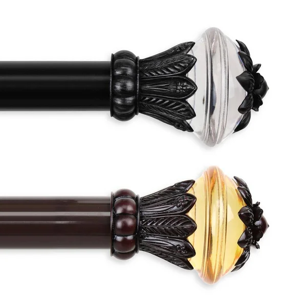Rod Desyne Paradise 1.5x22 Non-Telescoping Curtain Rod -Cocoa 12 ft