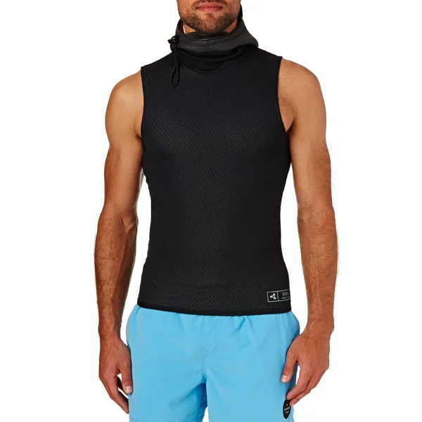 Xcel Celliant Jacquard Vest with 2mm Hood - Black Small