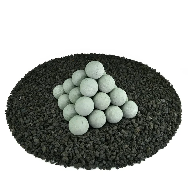 Pewter Gray - Ceramic Fire Balls, 2 inch Set of 30