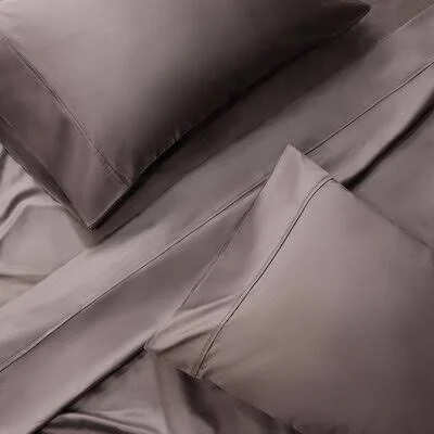 Holiman 400 Thread Count 100% Cotton Sheet Set Size: Queen, Color: Ash