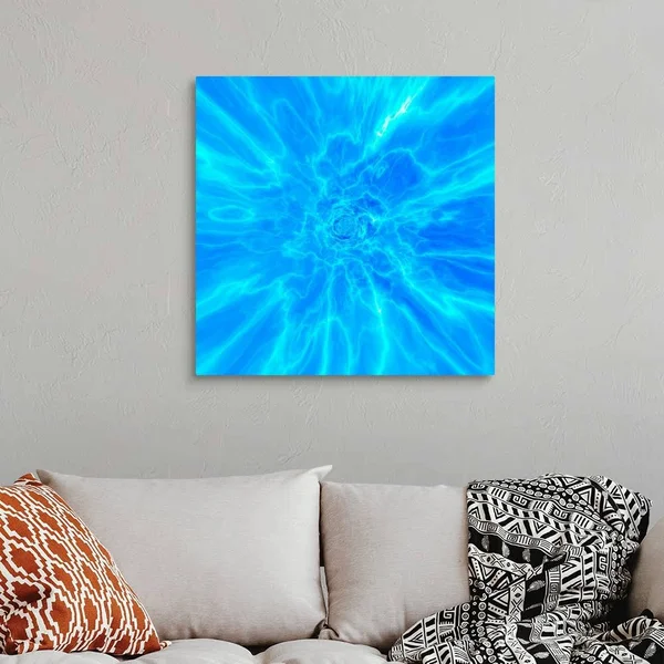 Blue Abstract Patterns, Artwork, Canvas Wall Art, 30x30, Great Big Canvas