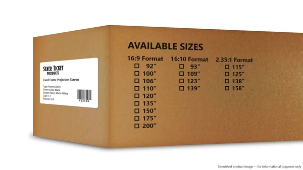STR-169120 Silver Ticket 120x22 Diagonal 16:9 4K Ultra HD Ready HDTV (6 Piece Fixed Frame)
