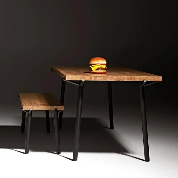 Blu Dot Branch Bench - Oak, Grey