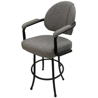 Swivel Counter, Bar & Extra Tall Stool Red Barrel Studio Seat Height: Counter Stool (26” Seat Height), Finish: Black