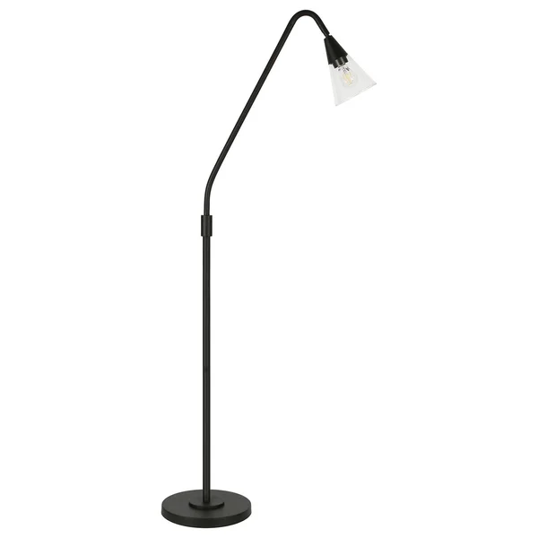 Challice Blackened Bronze Arc Floor Lamp
