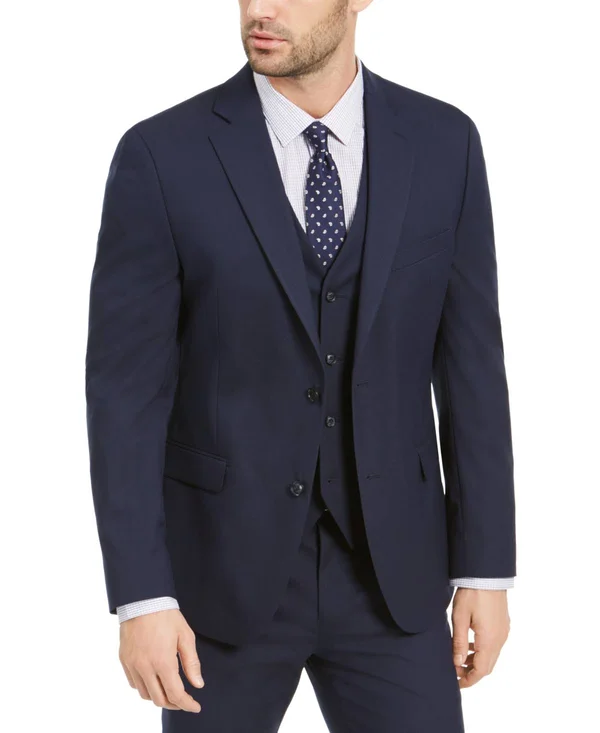 Alfani Men's Slim-Fit Stretch Solid Suit Jacket, Created for Macy&s - Navy