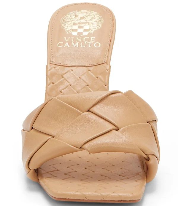 Vince Camuto Brelanie Woven Leather Dress Mules - 8.5M