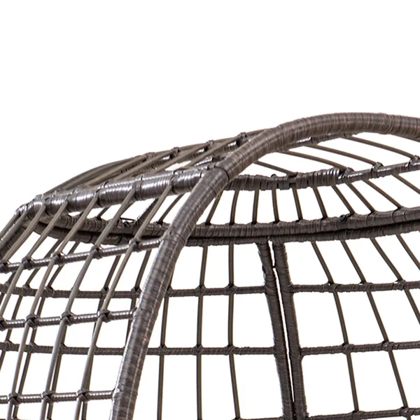 Sunjoy Brown Swivel Egg Cuddle Chair
