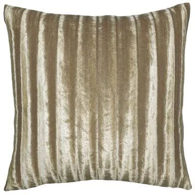 Stripe Rectangular Pillow Cover Square Feathers Gold 15x22 x 35x22