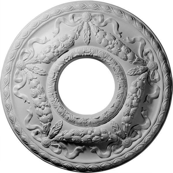 22 1/8x22OD x 7 1/4x22ID x 1 3/4x22P Hurley Ceiling Medallion (Fits Canopies Up to 7 1/4x22) - Hand-Painted Root Beer Crackle