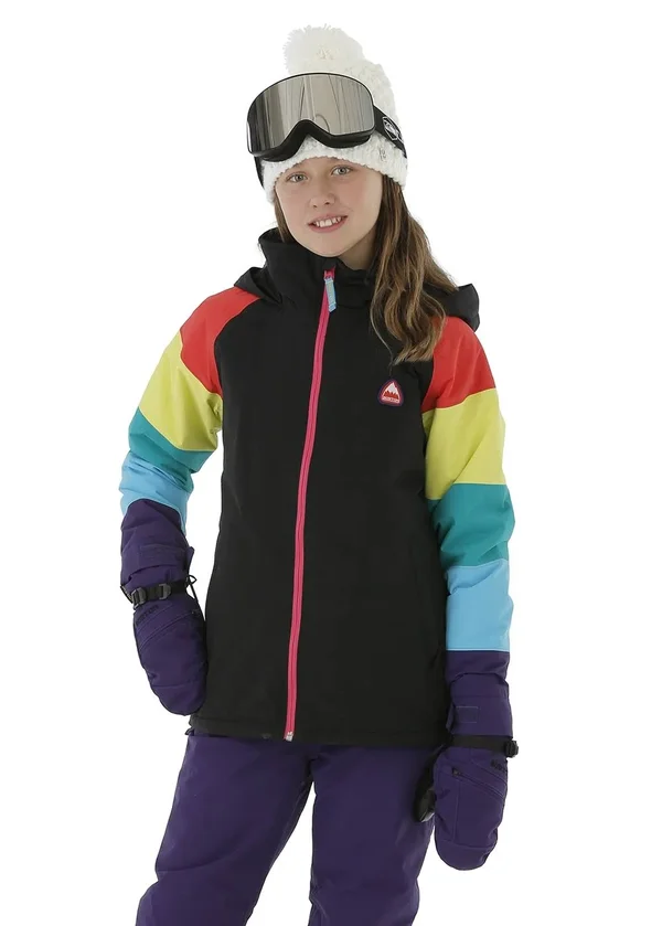 Burton Girls& Hart Jacket - Xs - True Black, Rainbow