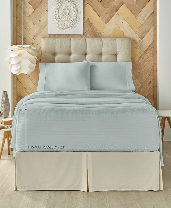 J Queen New York Royal Fit 300TC Sheet Set - Light Blue - King