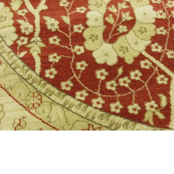 Unique Loom Adel Edinburgh Area Rug (8& x 8& Round - Red)