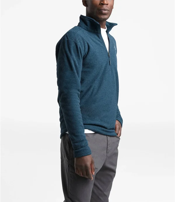 The North Face Men's Textured Cap Rock 1/4 Zip Pullover, Medium, Blue