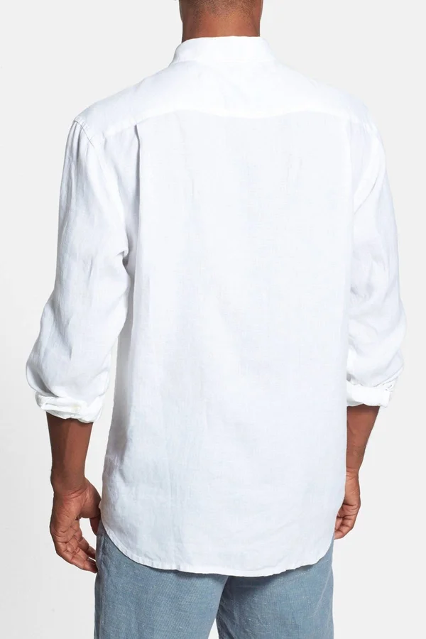 Tommy Bahama Sea Glass Breezer Linen Long Sleeve Shirt - White