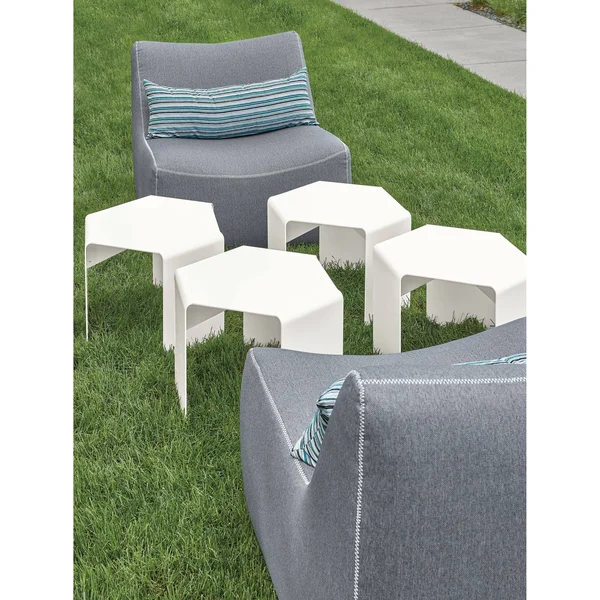 Room & Board - Modern Cell Outdoor Side Table 21D 21W 16h in Mineral
