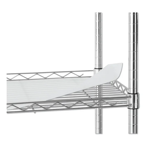 Alera 3-Shelf Wire Cart with Liners 34 1/2x22 x 18x22 x 40x22 Silver 600 lbs Capacity