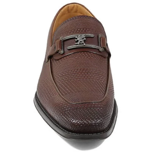 Stacy Adams Shoes Pomeroy Moc Toe Bit Slip on Cognac Size 7