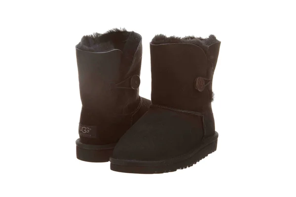 UGG Bailey Button Kids Boots- Chocolate 13