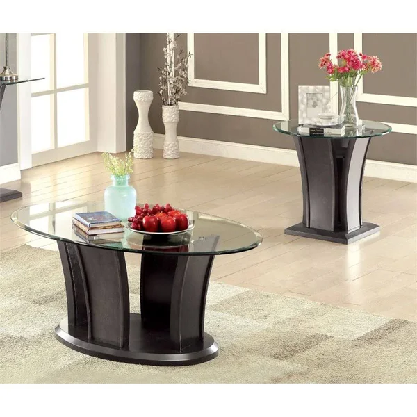 Bowery Hill 2 Piece Coffee Table Set in Gray - BH-1448593