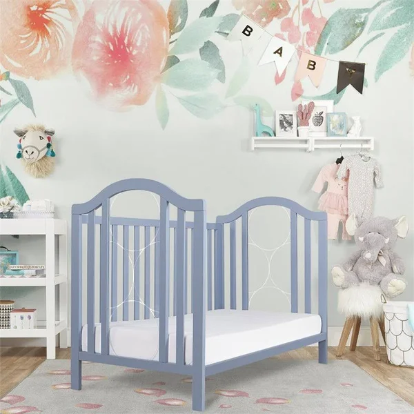 Slumber Baby Ariel Convertible Crib - Dusty Blue