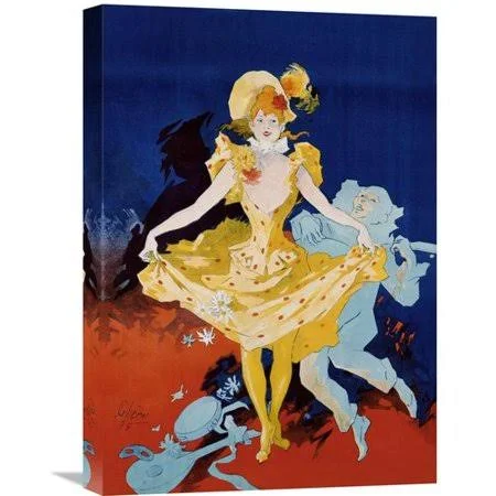 Global Gallery &Musee Grevin - Pantomimes Lumineuses& by Jules Cheret Vintage Advertisement on Wrapped Canvas Size: 22x22 H x 15