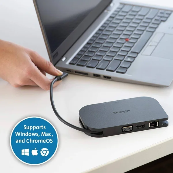 Kensington SD1600P USB-C Mobile 4K Dock with Pass-Through Charging - Dock