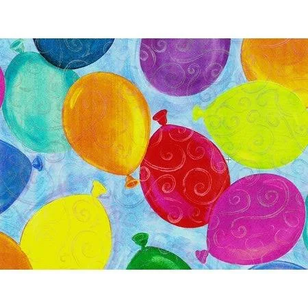 NAS Pack of 1 - Balloons Galore Gift Wrap 24x22 x 417& Gift Wrap Half Ream Roll for Party, Kids& Birthday, Wedding & Occasion