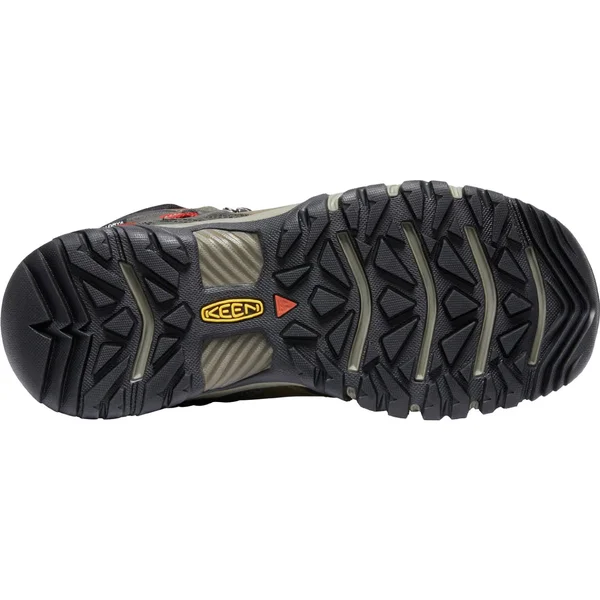 Keen Men's Ridge Flex Mid Waterproof Boot - 12 Wide - Dark Olive - Ketchup