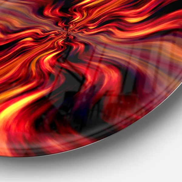 Design Art &Red Infinity Illustration& Graphic Art Print on Metal, Red