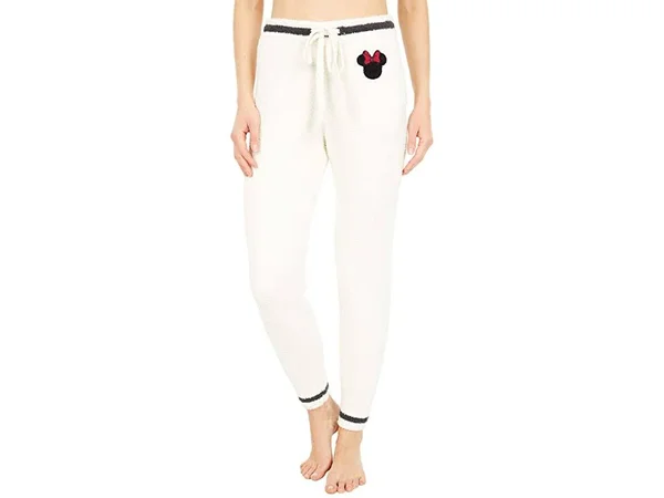 Barefoot Dreams CozyChic Classic Disney Women's Jogger Pants, Size Small, Cream