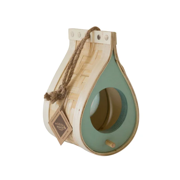 9x22 Brown and Aqua Blue Multi-Purpose Dewdrop Hanging Wild Bird Feeder
