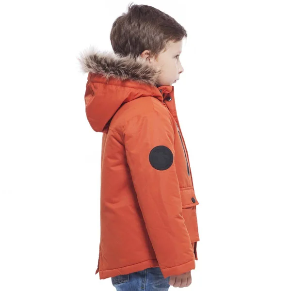 Rokkau0026rolla Boys& Water-Resistant Lined Hooded Thickened Parka Jacket with Removable Faux-Fur Hood Trim Mandarin Orange, Boy