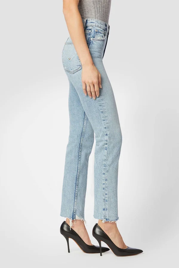 Hudson Jeans - Remi High-Rise Straight Crop Coated Jean