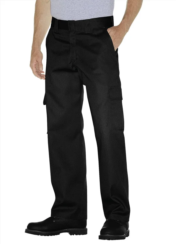 Dickies Relaxed Fit Straight Leg Cargo Work Pants - Black