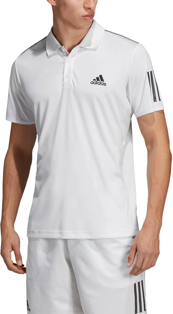 Adidas Men's Club 3 Stripes Tennis Polo - XXL, White
