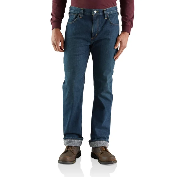 Carhartt Men's Rugged Flex Relaxed Fit Straight Leg Knit Lined Jean