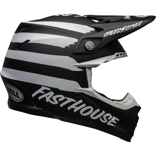 Bell Moto-9 MIPS Fasthouse Signia Helmet - Black/White - 2XL