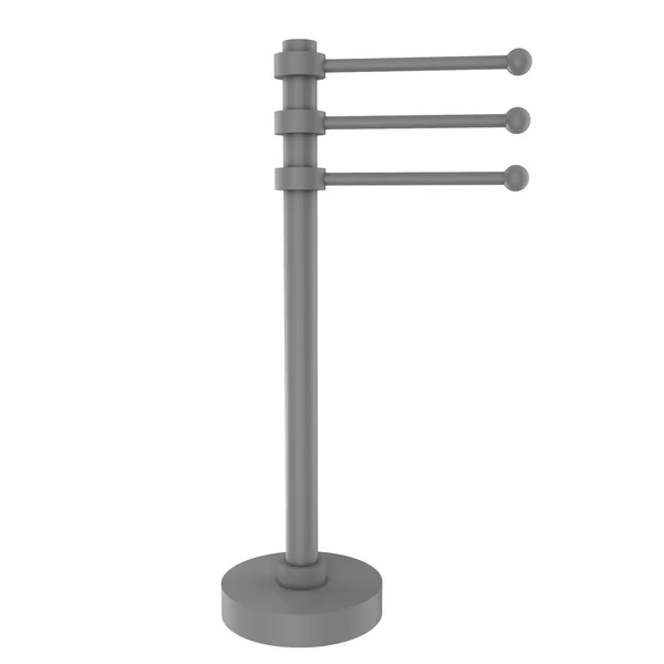 Allied Brass Vanity Top 3 Swing Arm Guest Towel Holder - Matte Gray