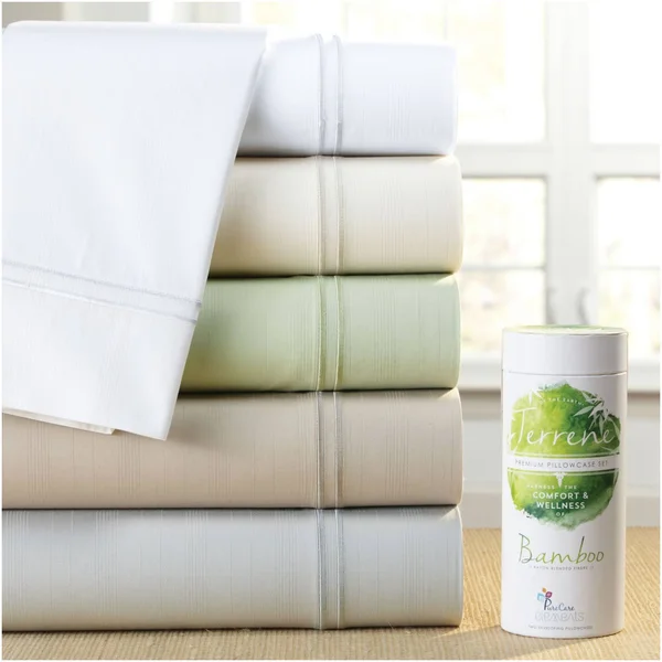 PureCare Premium Bamboo Pillowcase Set King - White