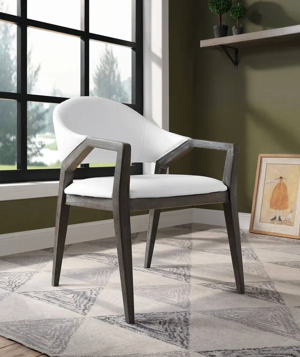 Acme Aucilla Accent Chair White PU