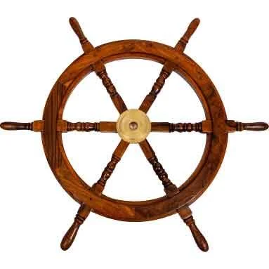 Wooden 30-Inch Ship Wheel by Medieval Collectibles